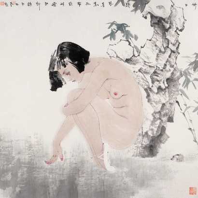 李爱国 竹下听风 镜心